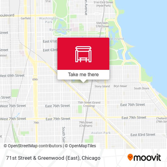 71st Street & Greenwood (East) map