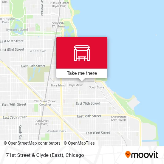 71st Street & Clyde (East) map