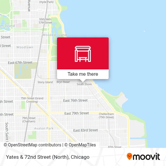 Yates & 72nd Street (North) map