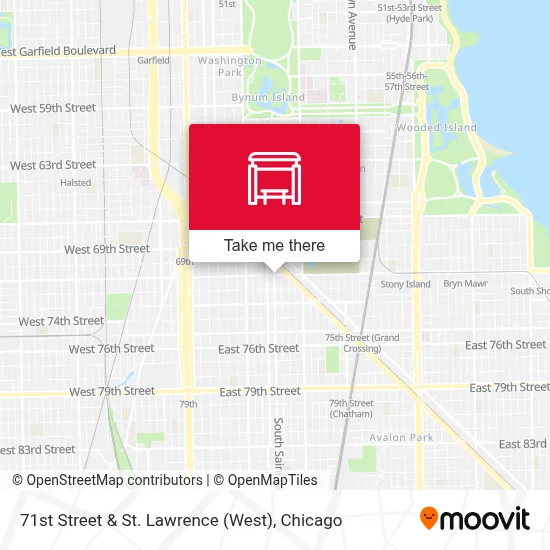 71st Street & St. Lawrence (West) map