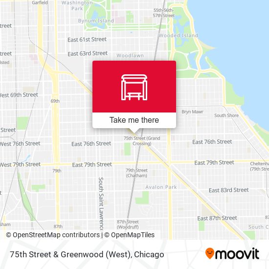 75th Street & Greenwood (West) map