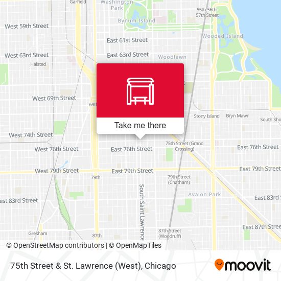 75th Street & St. Lawrence (West) map