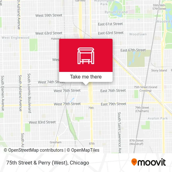 75th Street & Perry (West) map