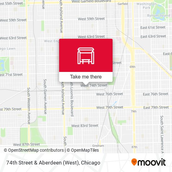 74th Street & Aberdeen (West) map