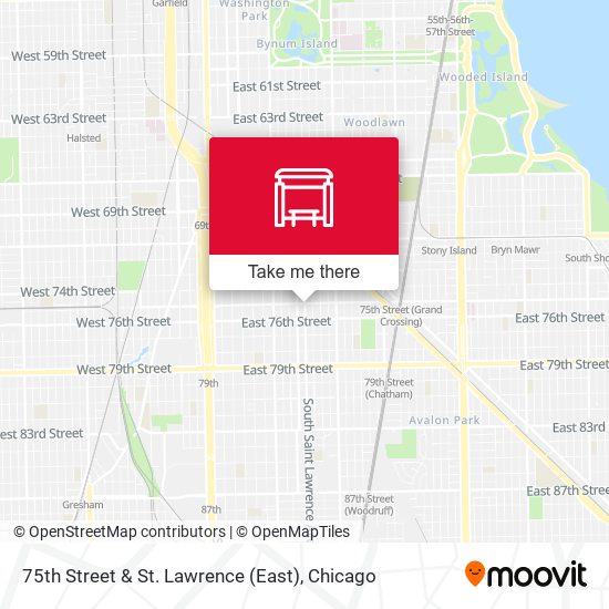 75th Street & St. Lawrence (East) map