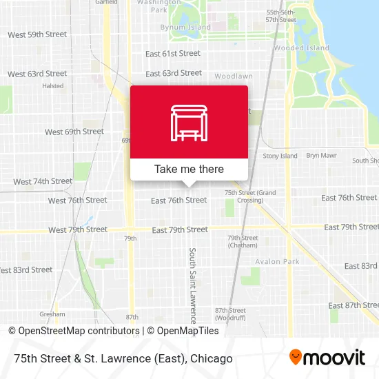 75th Street & St. Lawrence (East) map