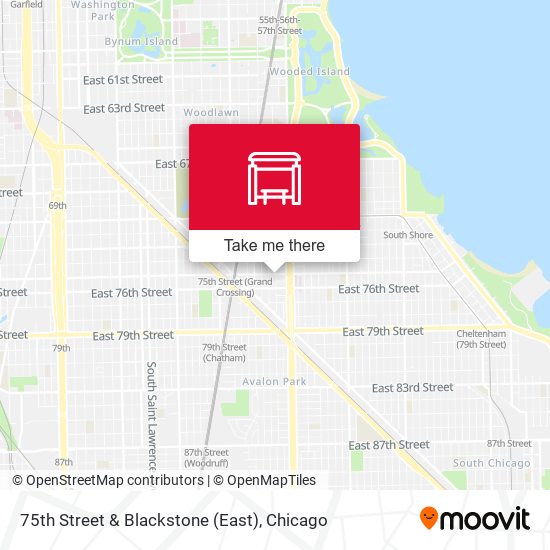 75th Street & Blackstone (East) map