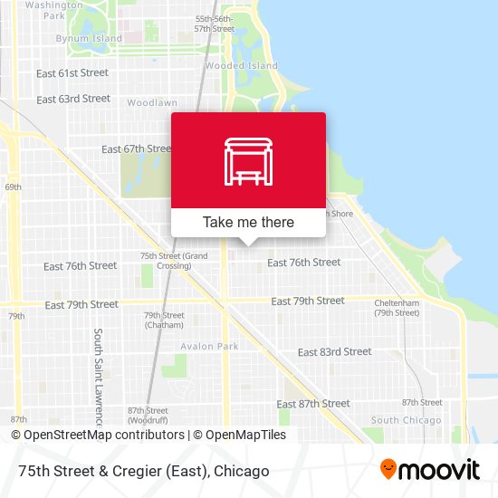 75th Street & Cregier (East) map