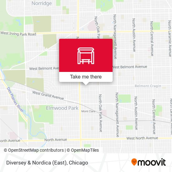 Diversey & Nordica (East) map