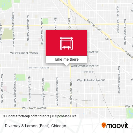 Diversey & Lamon (East) map