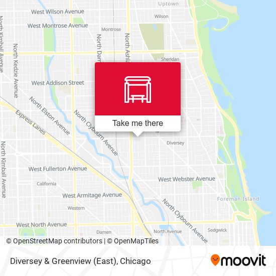 Diversey & Greenview (East) map