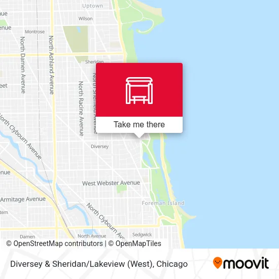 Diversey & Sheridan / Lakeview (West) map