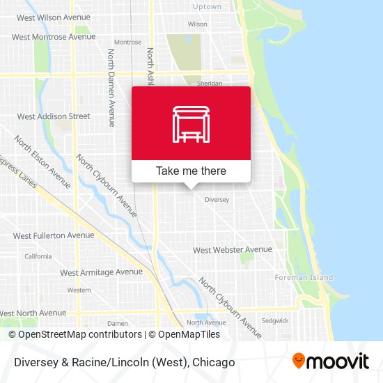 Diversey & Racine / Lincoln (West) map