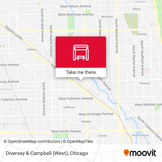 Mapa de Diversey & Campbell (West)