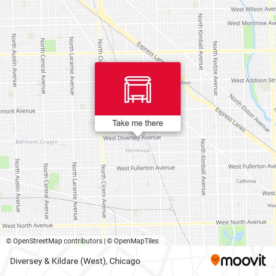 Diversey & Kildare (West) map