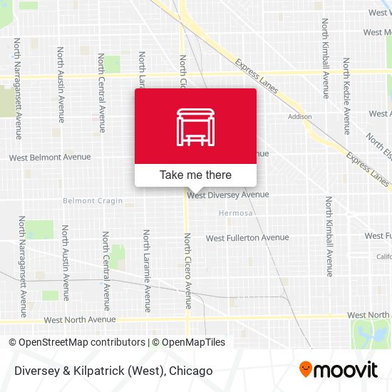 Diversey & Kilpatrick (West) map