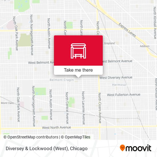 Diversey & Lockwood (West) map