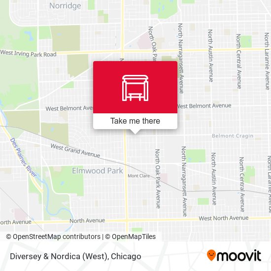 Diversey & Nordica (West) map