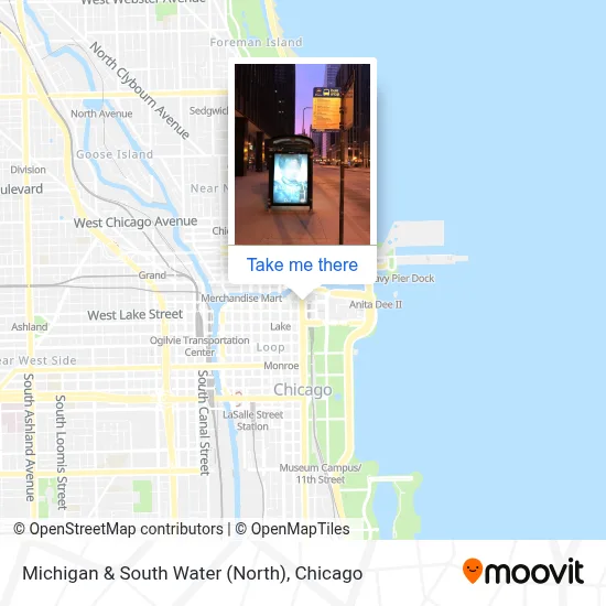 Michigan & South Water (North) map