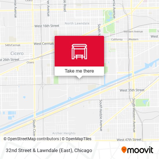 32nd Street & Lawndale (East) map