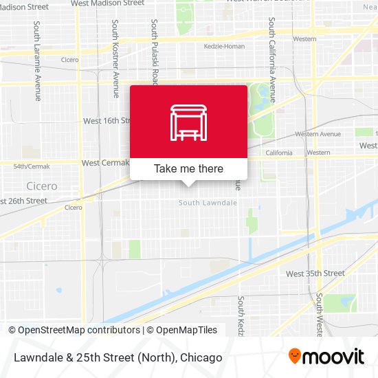 Lawndale & 25th Street (North) map