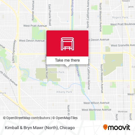 Kimball & Bryn Mawr (North) map