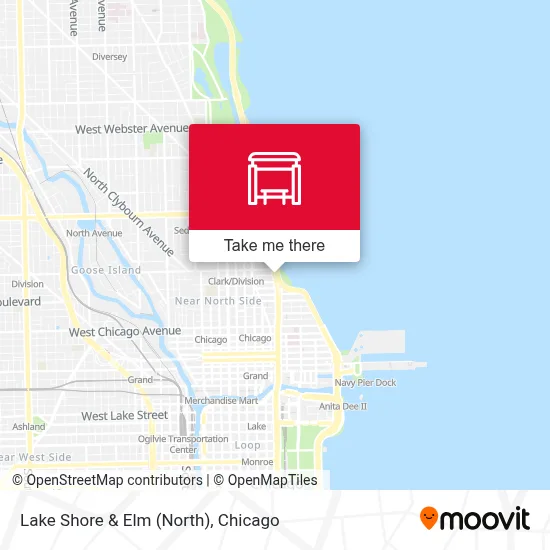 Lake Shore & Elm (North) map