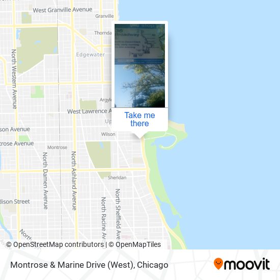 Montrose & Marine Drive (West) map