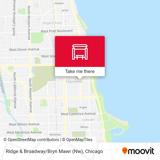Ridge & Broadway / Bryn Mawr (Nw) map