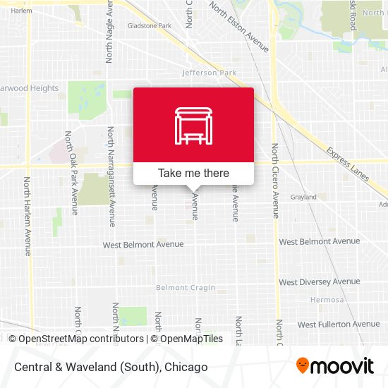 Central & Waveland (South) map