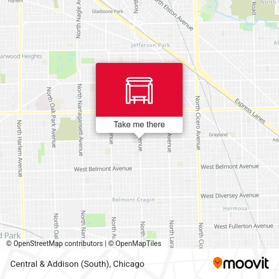 Central & Addison (South) map
