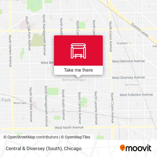 Central & Diversey (South) map