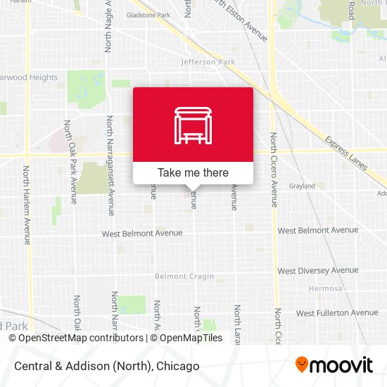 Mapa de Central & Addison (North)
