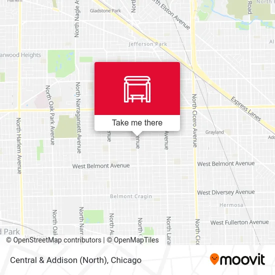 Central & Addison (North) map