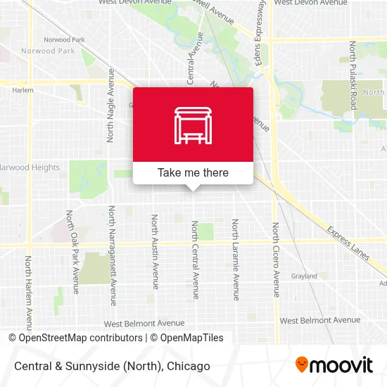 Central & Sunnyside (North) map