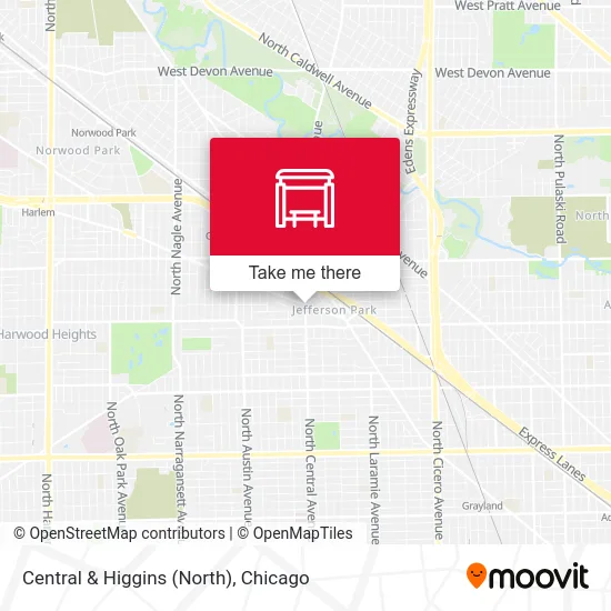 Central & Higgins (North) map