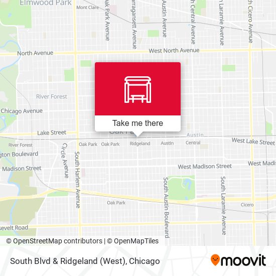 South Blvd & Ridgeland (West) map