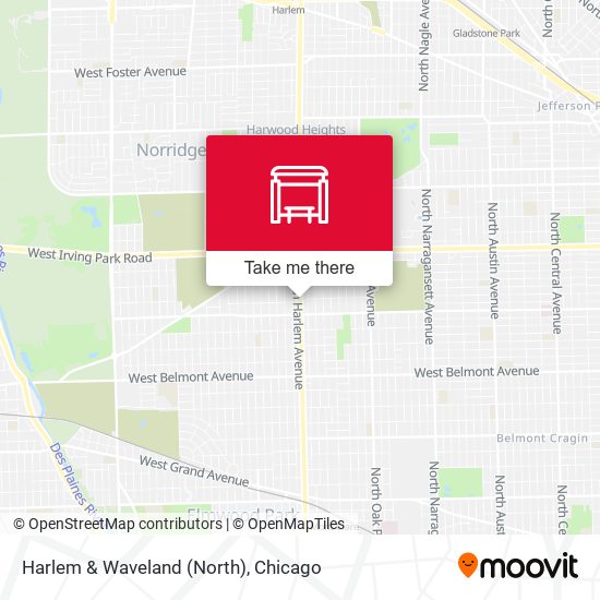 Mapa de Harlem & Waveland (North)