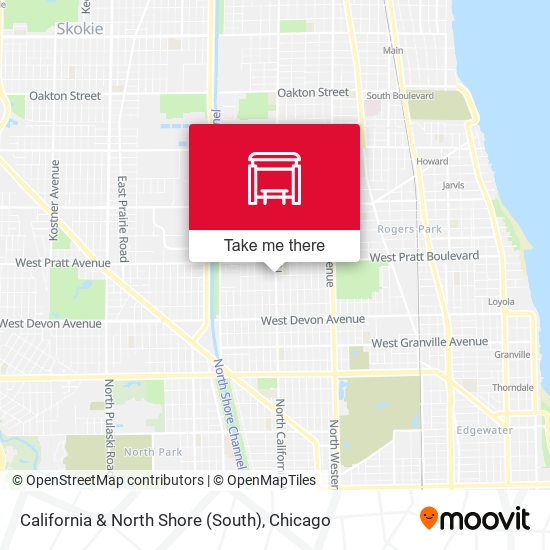 California & North Shore (South) map