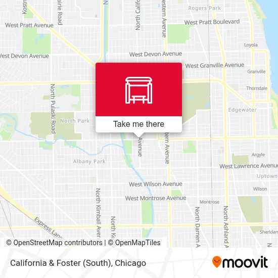 California & Foster (South) map