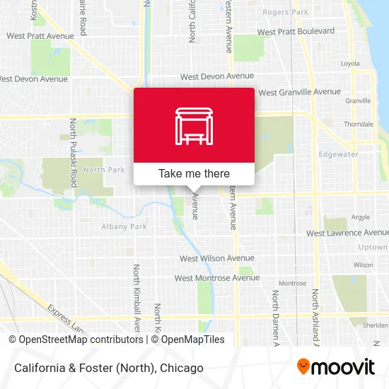 California & Foster (North) map