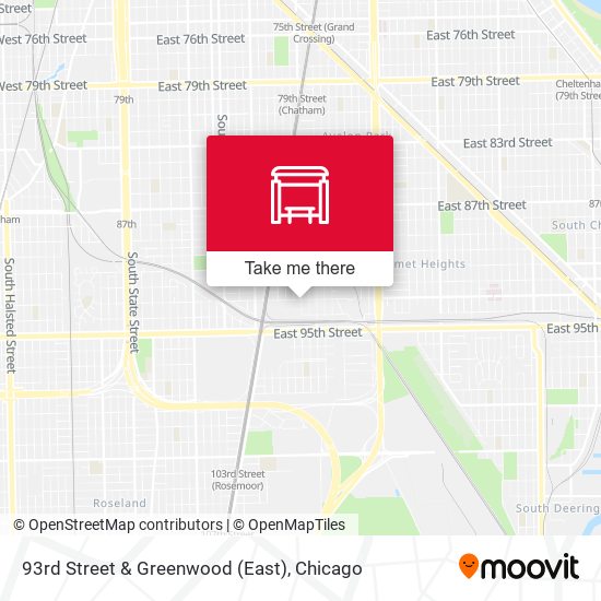 93rd Street & Greenwood (East) map