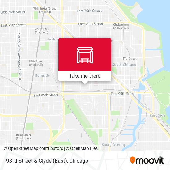 93rd Street & Clyde (East) map