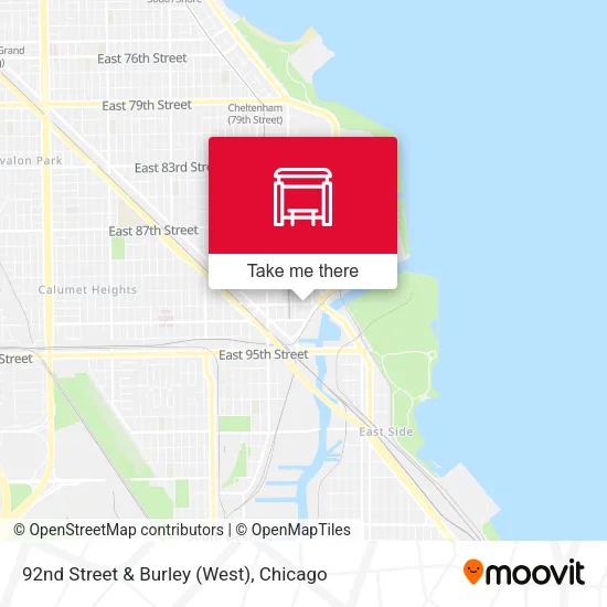 92nd Street & Burley (West) map