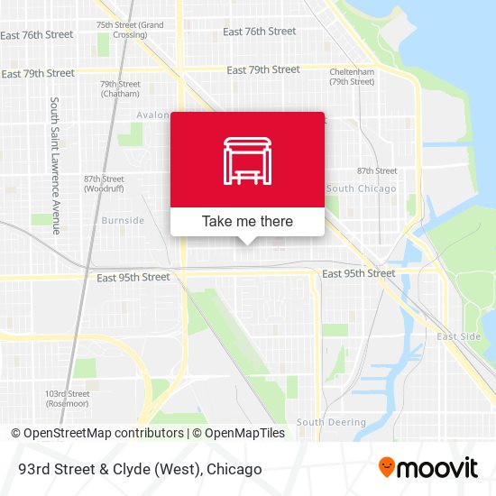 93rd Street & Clyde (West) map