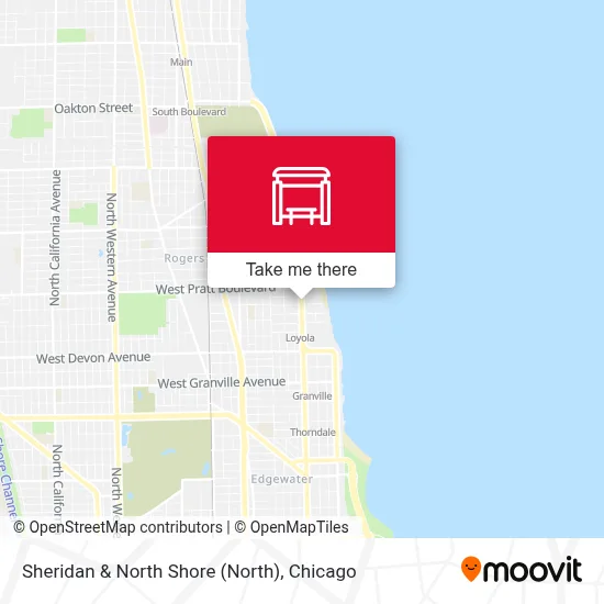 Sheridan & North Shore map