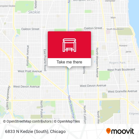 6833 N Kedzie (South) map