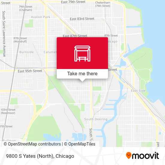 9800 S Yates (North) map