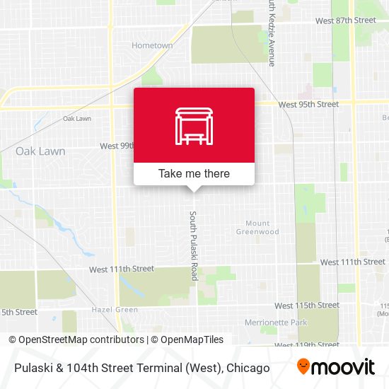 Pulaski & 104th Street Terminal (West) map