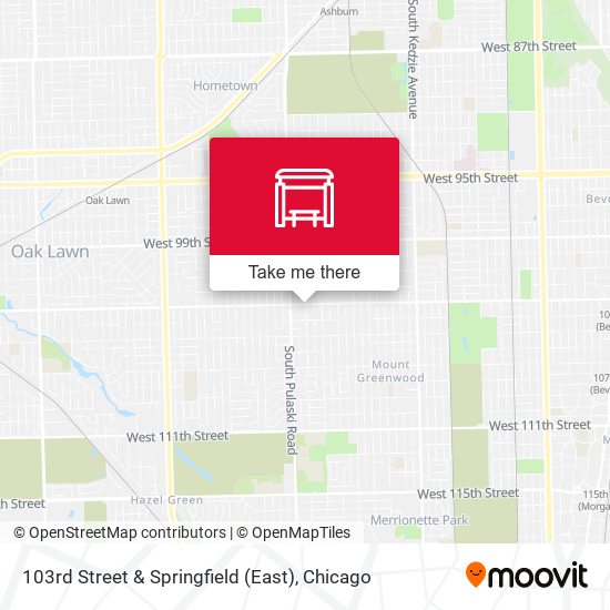 103rd Street & Springfield (East) map